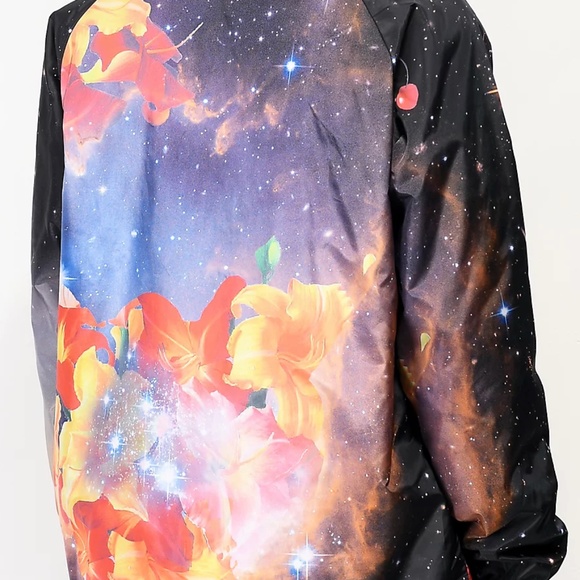 RIPNDIP Galactica Black Coaches Medium Android Nermal Tropical Space Jacket NWT - Picture 2 of 5